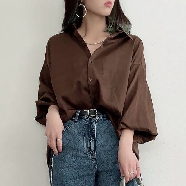 しまむら「麻調シャツ」