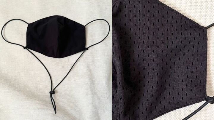 ワークマン2026年春夏レディース新製品：花粉症対策ウェアとして人気のエアロクラスターワンピースに付属しているマスク