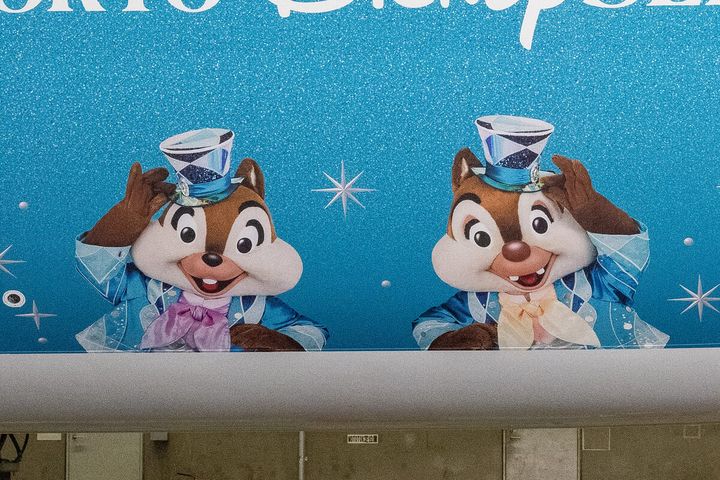 日本航空「JAL Jubilee Express」撮影 「チップ&デール」
