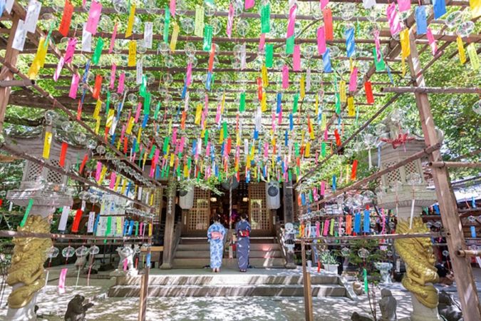 如意輪寺（かえる寺） 風鈴まつり 風鈴 本殿