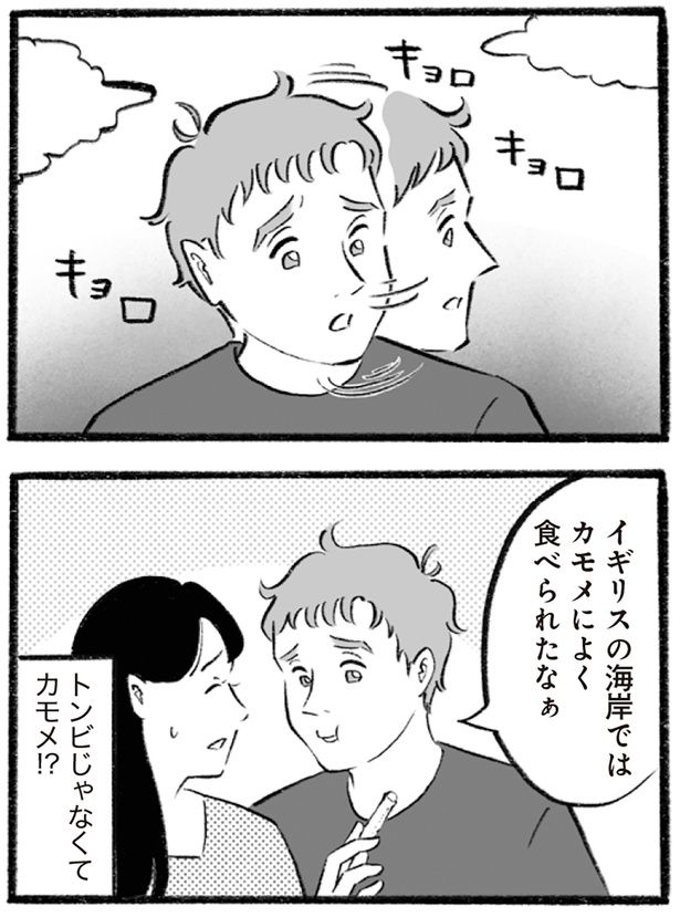 トンビじゃなくてカモメ!? （C）りせとルイス、チャチャモ シトロン／KADOKAWA