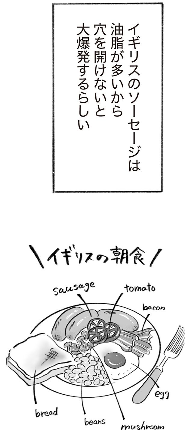 イギリスのソーセージは （C）りせとルイス、チャチャモ シトロン／KADOKAWA