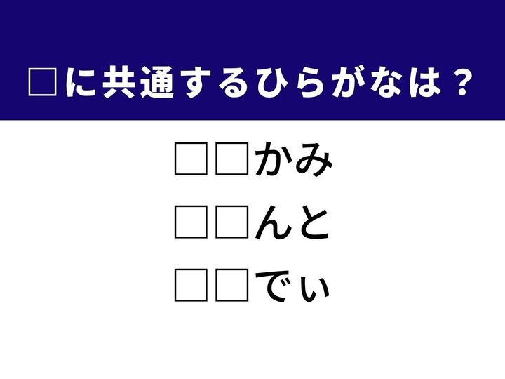 3つの言葉の空欄を埋めて正しい日本語を完成させるクイズです。顔の側面にある部位や、意見を述べること、笑いを誘う演劇のジャンルをヒントに、隠れた2文字を導き出しましょう。