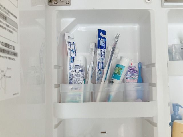 洗面台のストック品収納