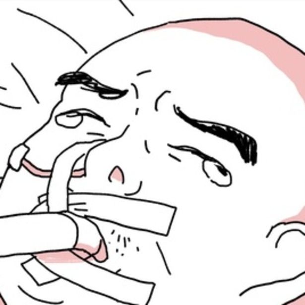 娘に必死に気持ちを伝えたあと、父の目からは涙が…。 作＝キクチ