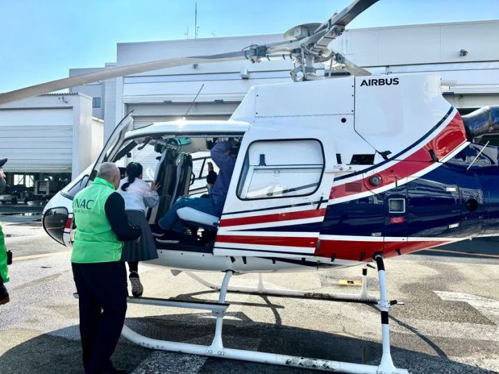 いよいよ待ちに待ったヘリコプターに搭乗