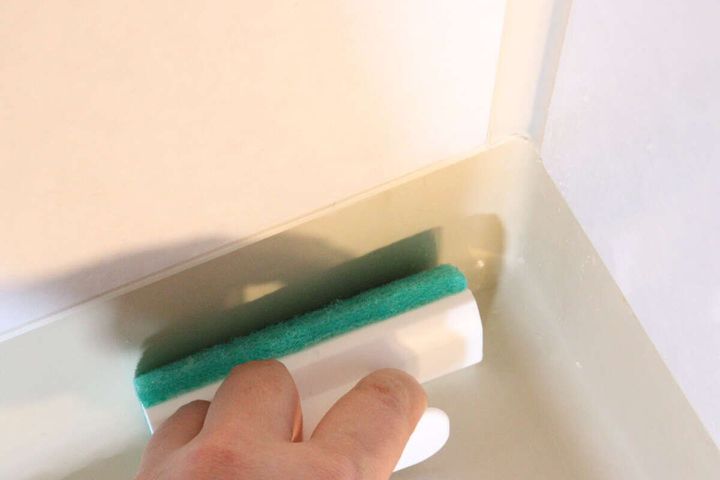 角の極み 浴室ブラシ ガラスビーズ入 使用例