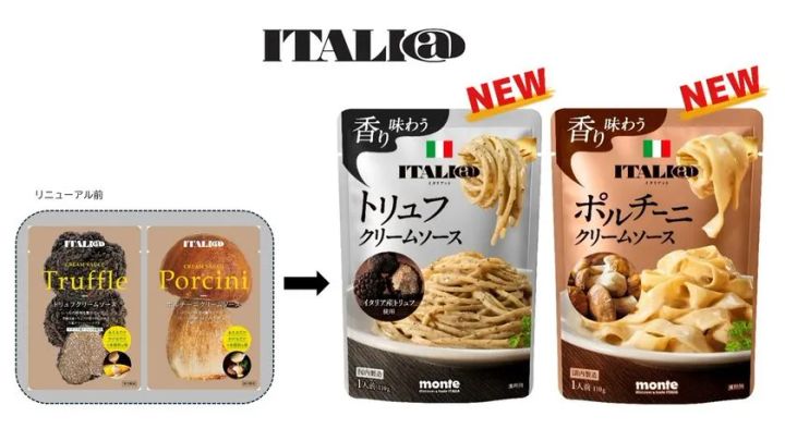 高級感のある新パッケージに刷新されたイタリアットのクリームソース2種