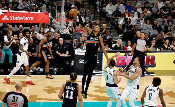 画像: ビクター・ウェンバンヤマ #1（サンアントニオ・スパーズ）©2026 Getty Images 撮影：Ronald Cortes/Getty Images