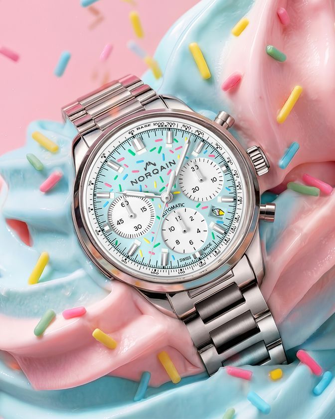 スプリンクル着想のダイヤルを備えたFREEDOM CHRONO ENJOY LIFE“SPRINKLES”