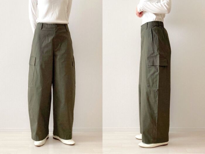 【ユニクロ】40代・50代の『バレルカーゴパンツ』着こなし術。