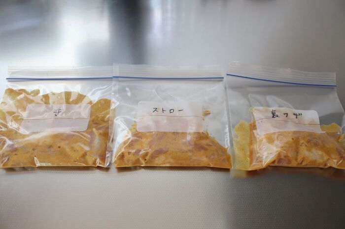 冷凍保存袋の「空気抜き」ラクすぎる神ワザ発見！もう押さなくていいんです♪