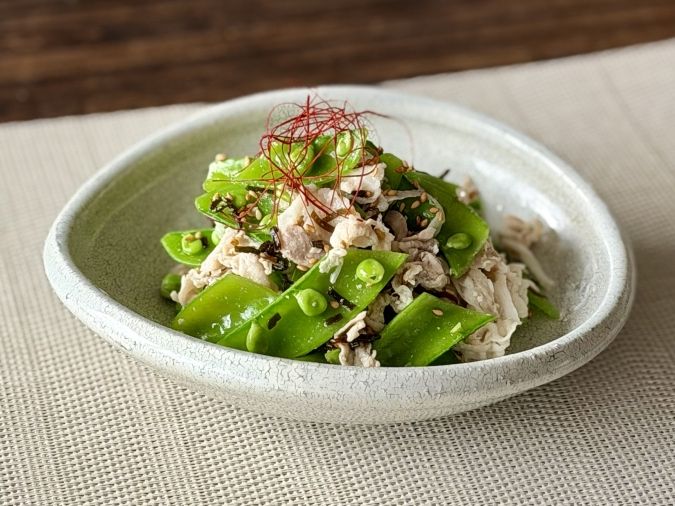 スナップエンドウ和え