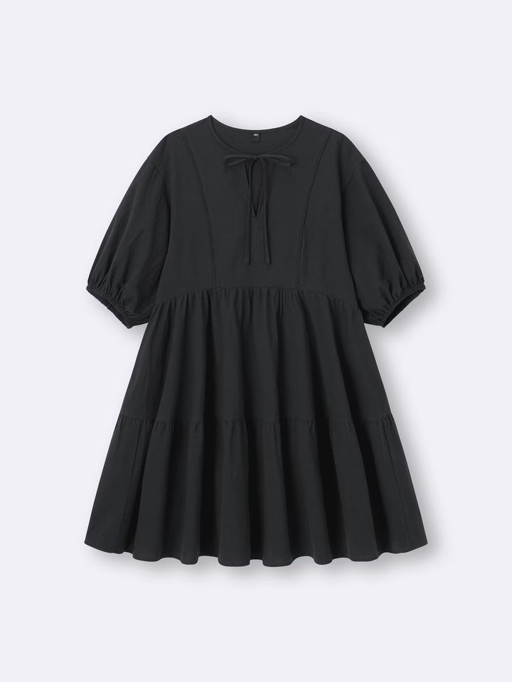 ジーユー ティアードチュニックワンピース（5分袖） 2990円（税込）