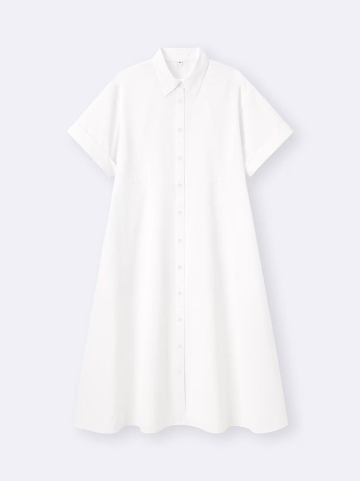 ジーユー フレアシャツワンピース（半袖） 2990円（税込）