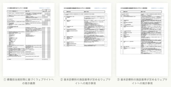 施設基準のウェブサイト掲載ルールを紹介するメインビジュアル