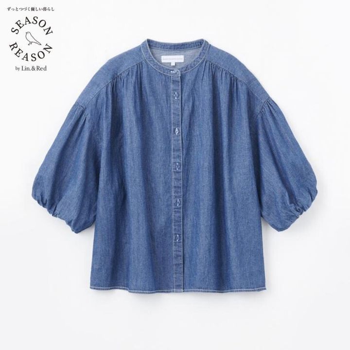 しまむらのデニムブラウス（SEASON REASON）