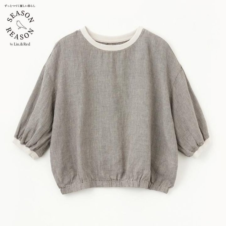 しまむらのリネンブラウス（SEASON REASON）