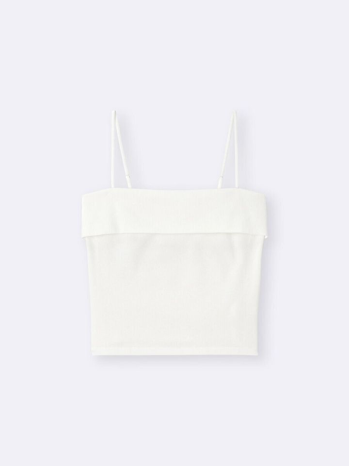 2026gu春大人女性おすすめコットンブレンドリブチューブトップ