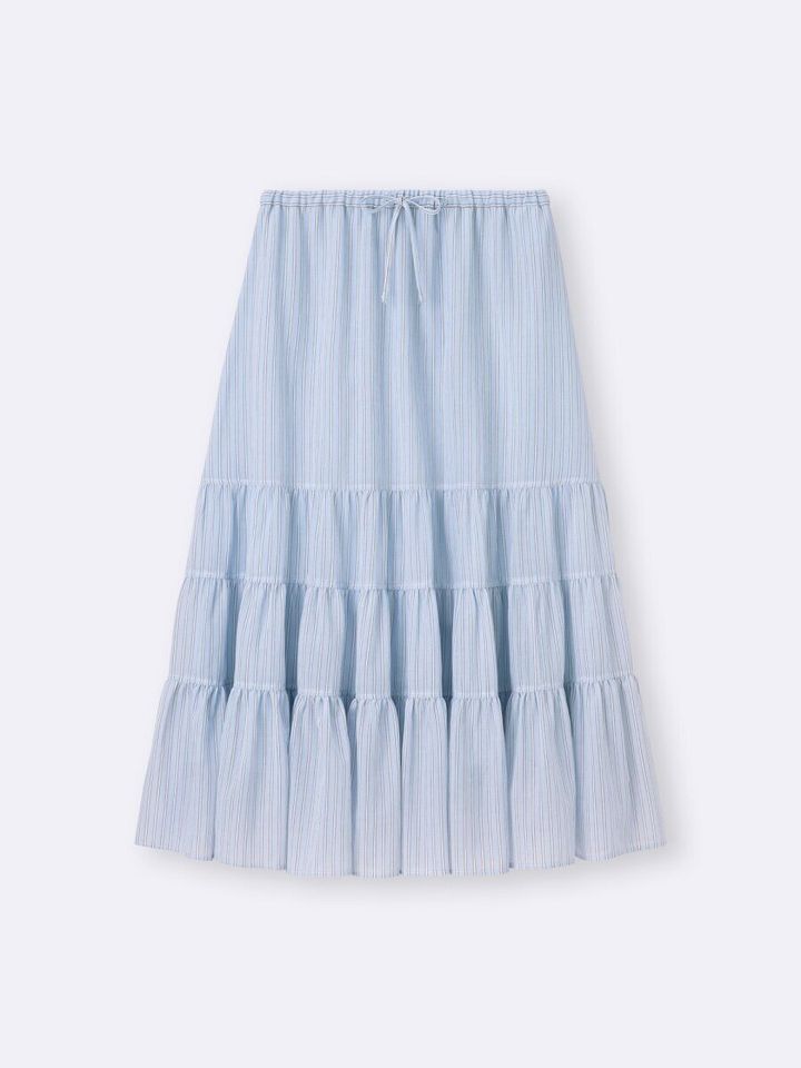 2026gu春大人女性おすすめティアードフレアスカート