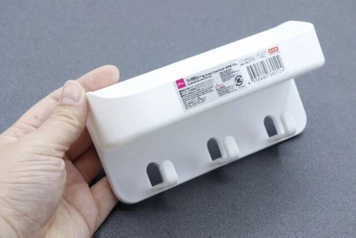 ダイソー フック付トレー（白、15.5cm×7.5cm×6.2cm）