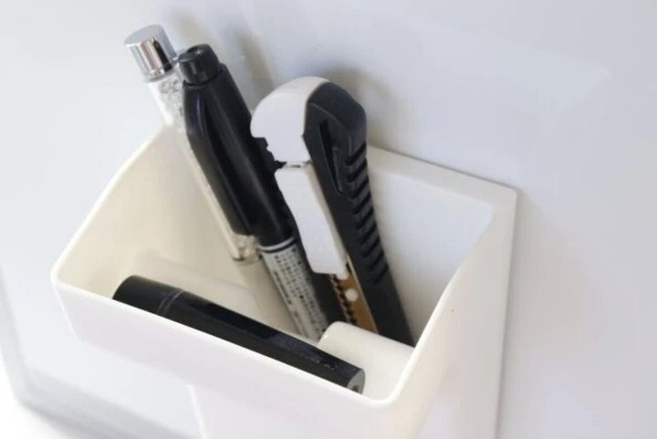 ダイソー 印鑑・ペンボックス（白、8.4cm×11cm×6.2cm） 使用例