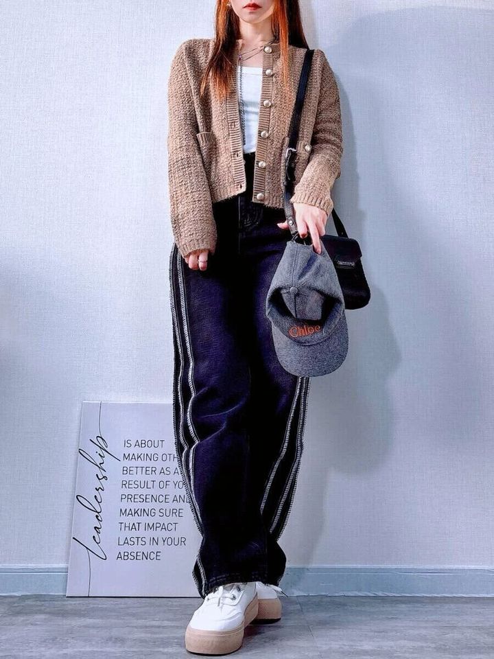 2026gu春アウター大人女性おすすめツイーディーニットカーディガン着回しコーデ