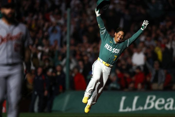 サヨナラ適時打を放ったレッドソックス・吉田正尚（C）ロイター