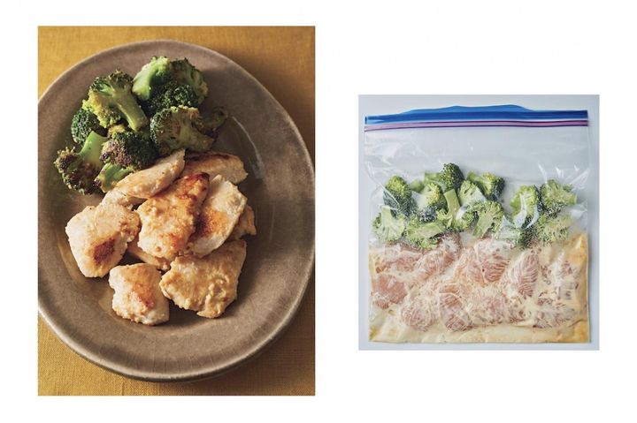  便利だからぜひやって！【肉の冷凍ミールパック】解凍→加熱でおかずが即デキ「豚肉と白菜の塩にんにく煮／ささ身のみそマヨ焼き」