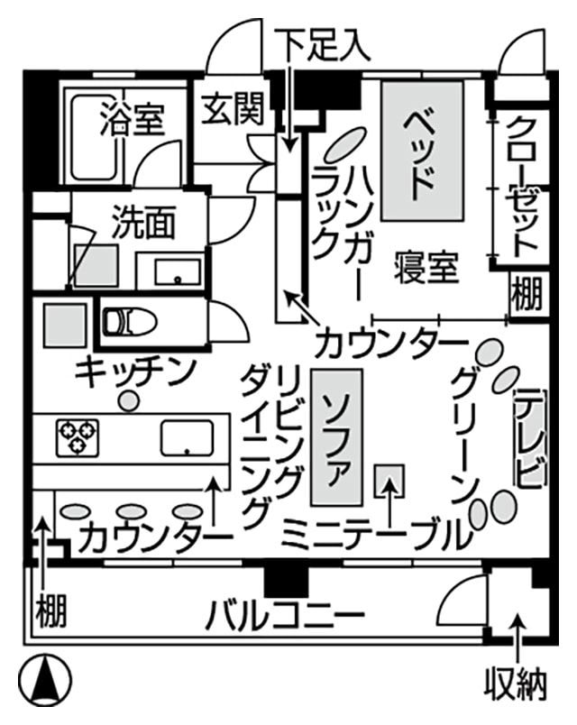 所在地_東京都 住居歴_6年 住宅形態_持ち家 間取り_1LDK 家族_1人暮らし