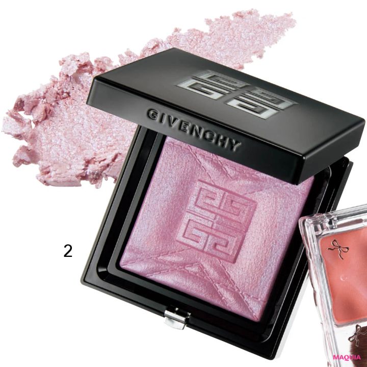 多幸感メイク チークの入れ方ハウツー ジバンシイ プリズム・リーブル・デュアルトーン・ハイライター 001