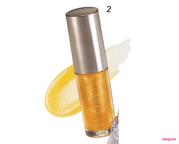 多幸感リップメイク やり方ハウツー ルナソル デューイリフレクトリップオイル 05