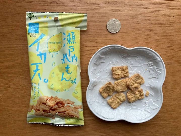 DAISO(ダイソー)：まるか食品 イカ天瀬戸内れもん味 20g