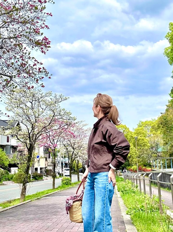 ブルゾン×デニムコーデ