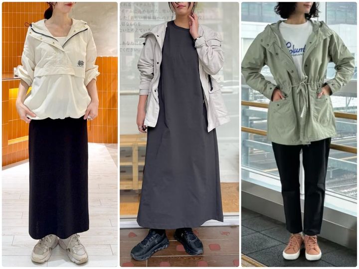 撥水加工がされたアノラックパーカーやマウンテンパーカーは、デイリー使いはもちろん、GWのレジャーやアウトドアシーンにも最適です。大人の女性におすすめの着こなしをご紹介します。※画像出典：WEAR