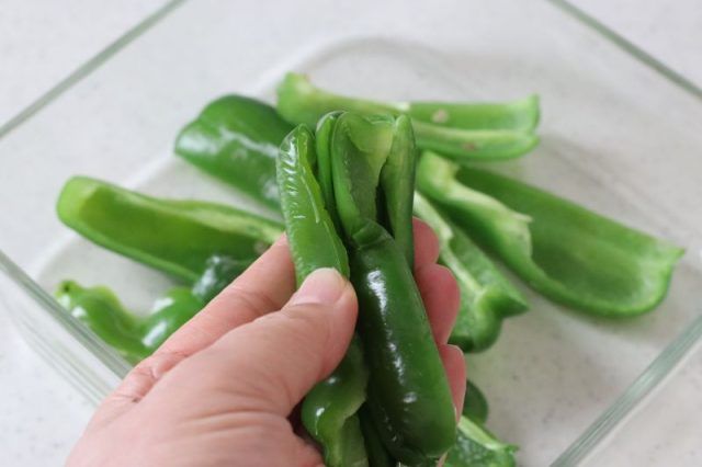 カットしたピーマン