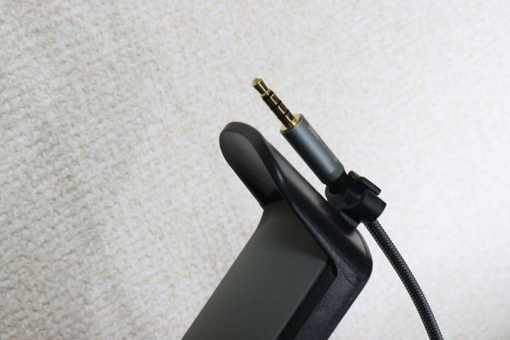 机下収納ヘッドホンホルダーブラック ケーブルフック