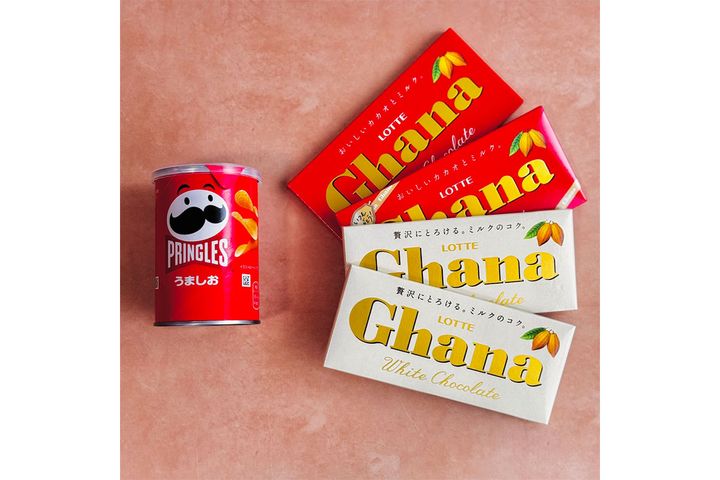 プリングルズ ショート缶（うましお味）＋ガーナ×4枚