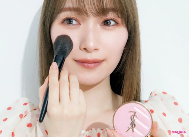 櫻坂46 守屋麗奈さん（れなぁ） リアル愛用コスメでセルフメイク チーク