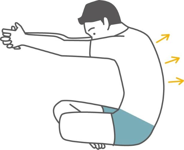 背中ストレッチ