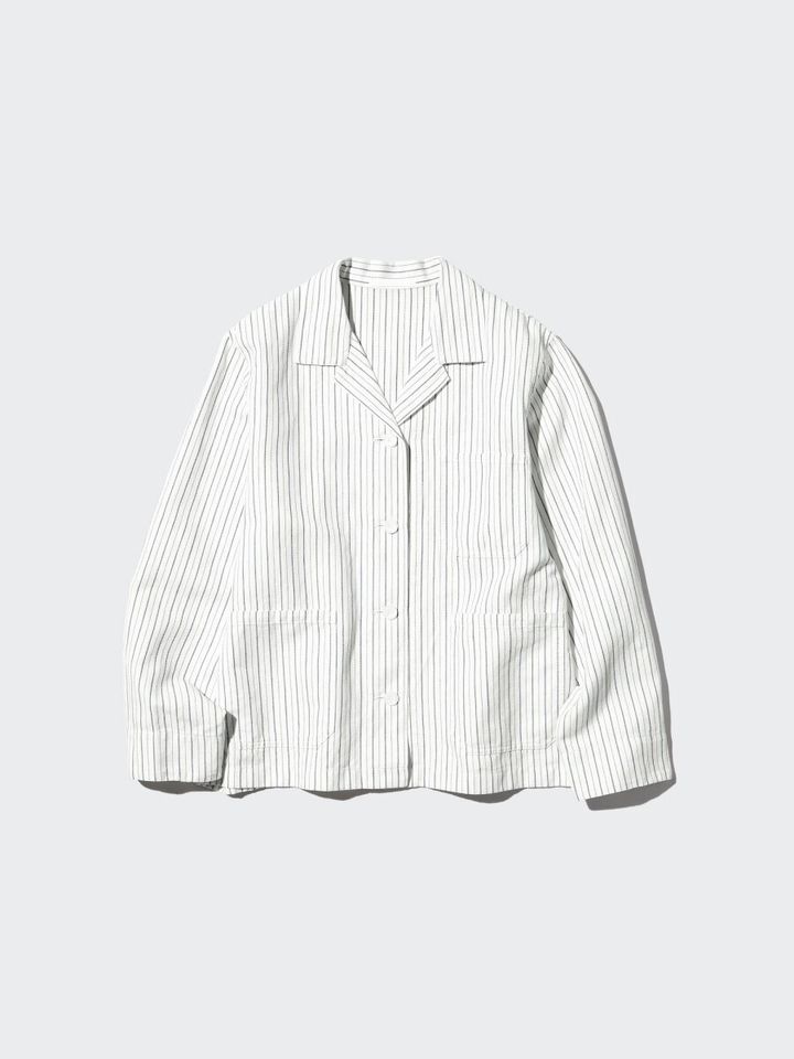 2026春ユニクロ大人女性おすすめリネンブレンドカバーオール