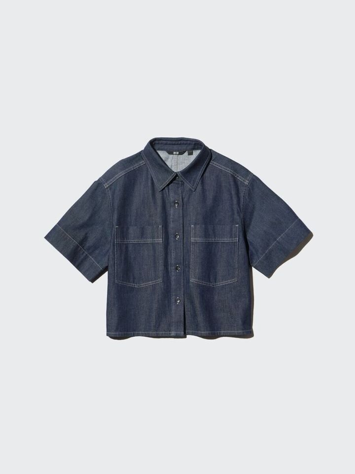 2026ユニクロ春大人女性おすすめデニムボクシーシャツ