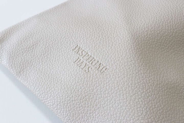 フェイクレザー巾着 デザイン