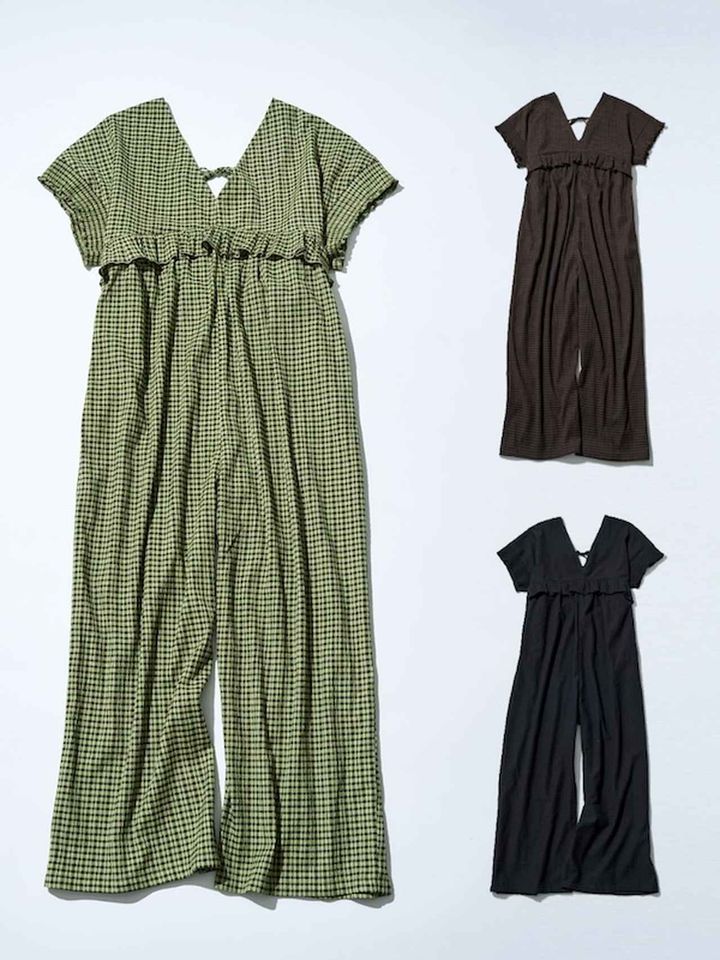 画像: DRYクシュイージーロンパ－ス（イエローチェック/ブラウン/ブラック）各¥7,000 4月下旬入荷予定 出典：ニコアンド