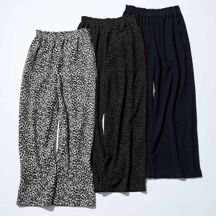 画像: DRYクシュイージーパンツ（アイボリーダルメ/チャコールダルメ/ブラック）各¥5,000 4月下旬入荷予定 出典：ニコアンド