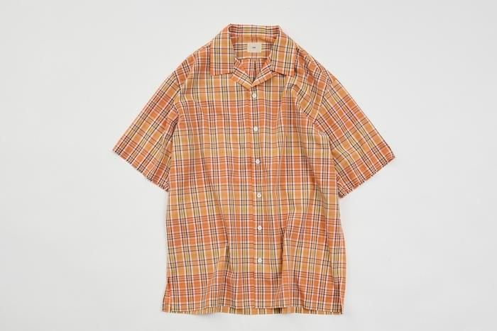 HNT Check Open-collar Short Sleeve Shirt