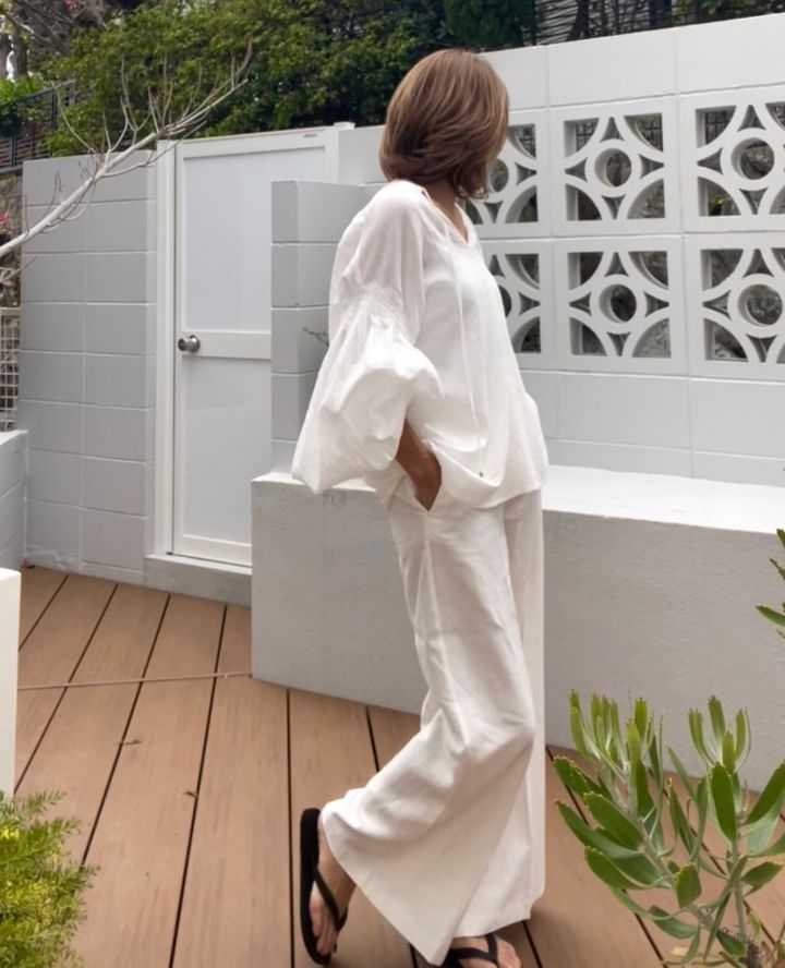 ダナンの旅で活躍したボリューム袖がかわいい白トップス