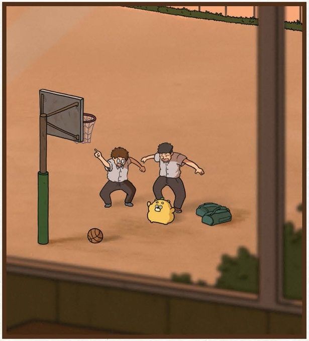 バスケに挑戦 (C)ひろくま、おはん、CHOCOLATEInc、（一社）広島県観光連盟（HIT）／KADOKAWA