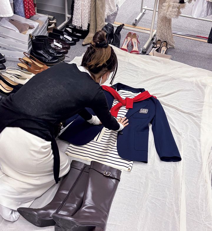 八木アリサ おしゃれ自慢 フリル