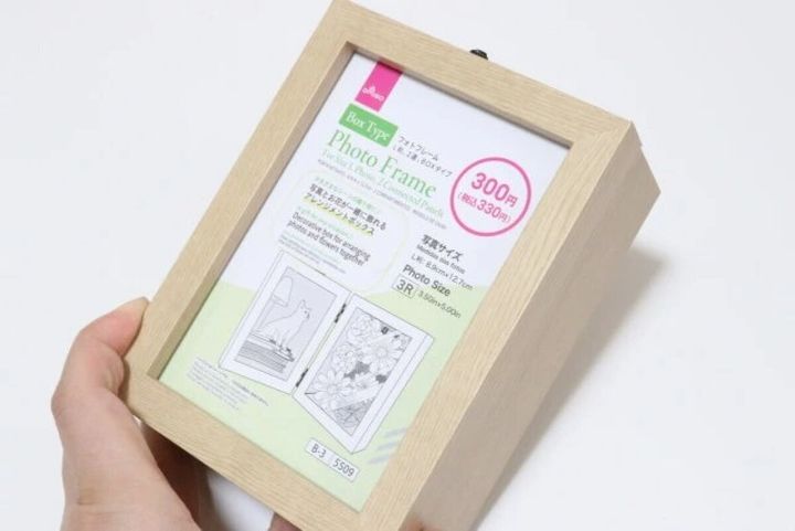ダイソー フォトフレーム（L判、2連、BOXタイプ）